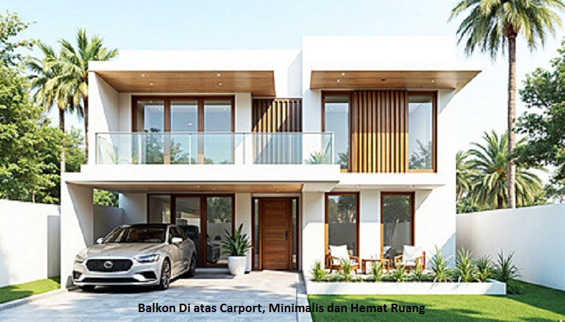 Balkon Di atas Carport, Minimalis dan Hemat Ruang
